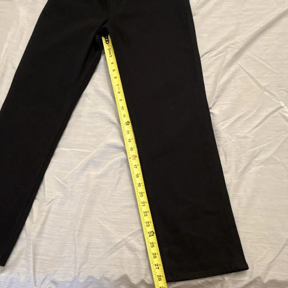 Abercrombie & Fitch Curve Love Women's 27 Black Mid Rise 90s Straight Jeans